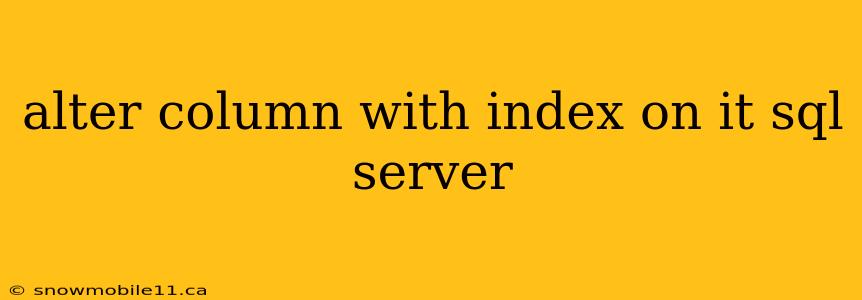 alter column with index on it sql server