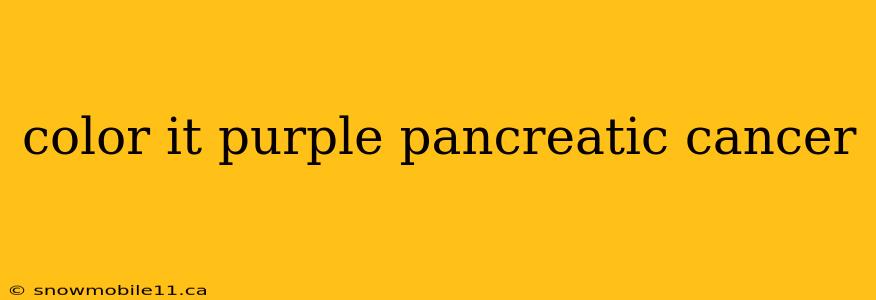 color it purple pancreatic cancer