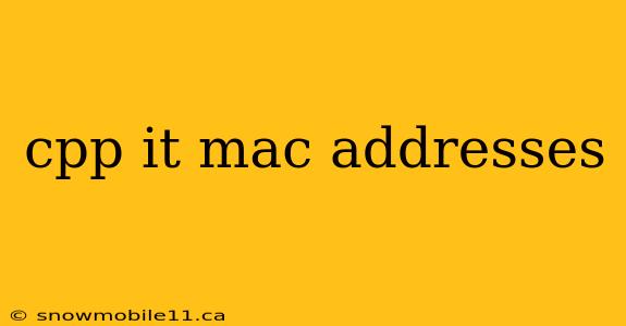 cpp it mac addresses