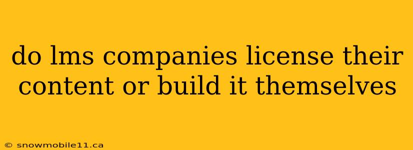 do lms companies license their content or build it themselves