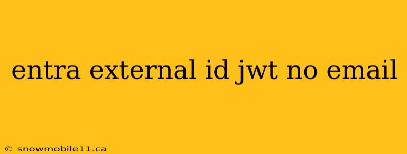 entra external id jwt no email