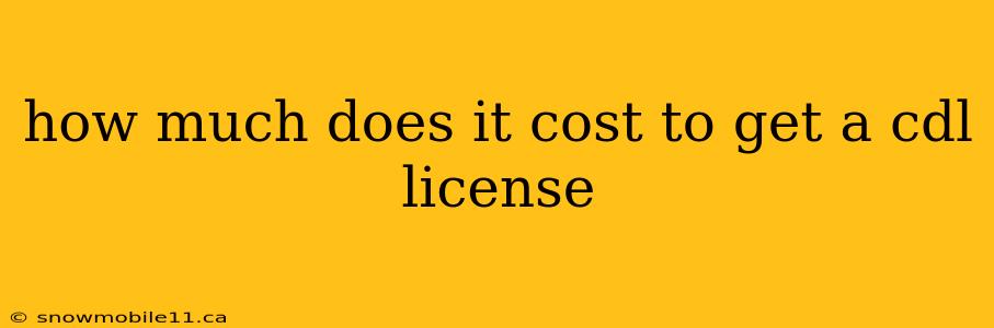 how much does it cost to get a cdl license