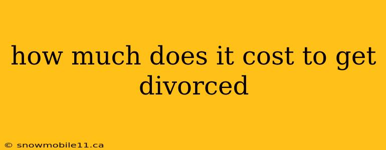 how much does it cost to get divorced