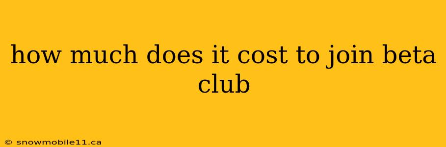 how much does it cost to join beta club