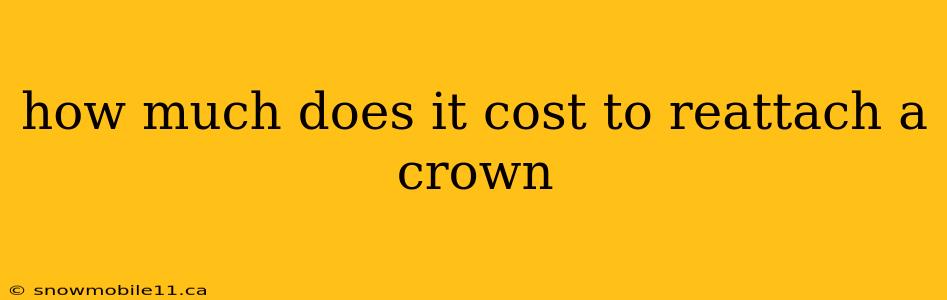 how much does it cost to reattach a crown