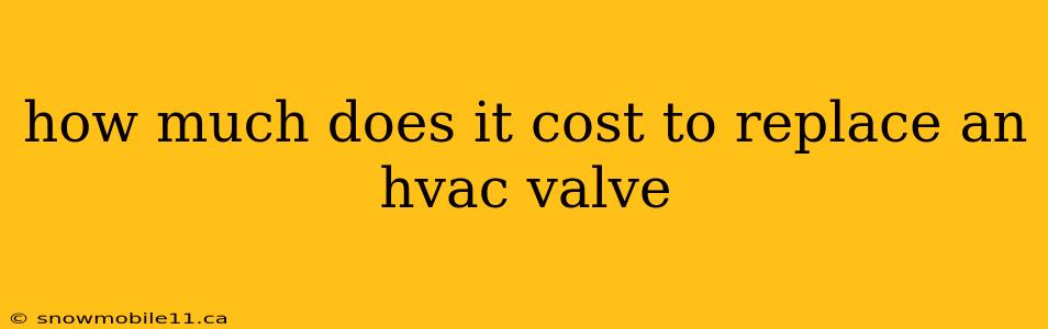 how much does it cost to replace an hvac valve