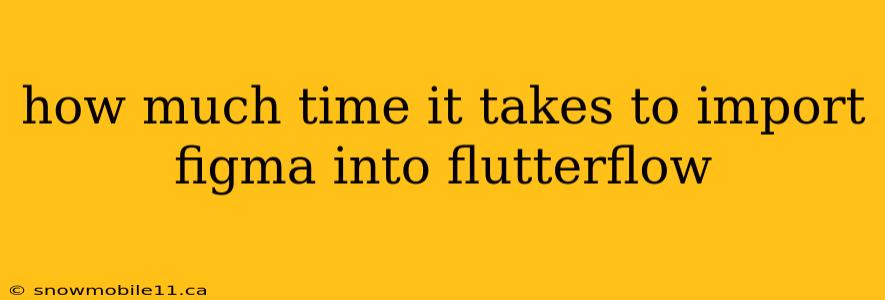 how much time it takes to import figma into flutterflow