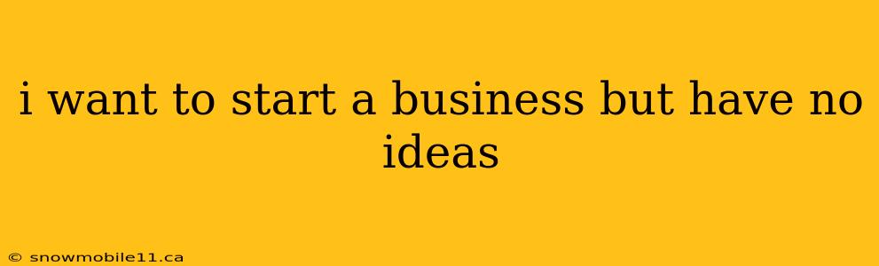 i want to start a business but have no ideas