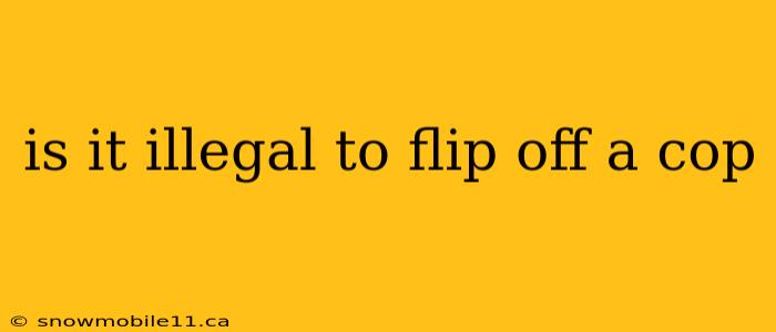 is it illegal to flip off a cop