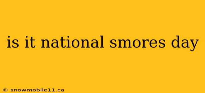 is it national smores day