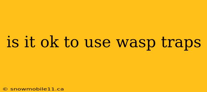 is it ok to use wasp traps