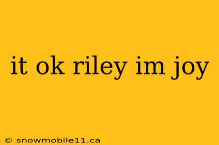 it ok riley im joy