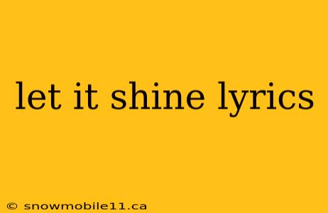 let it shine lyrics