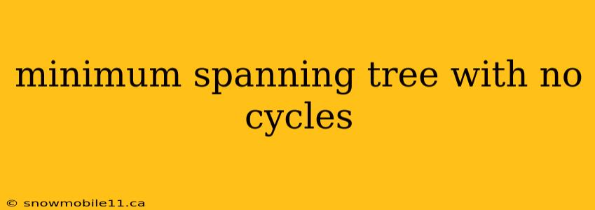 minimum spanning tree with no cycles