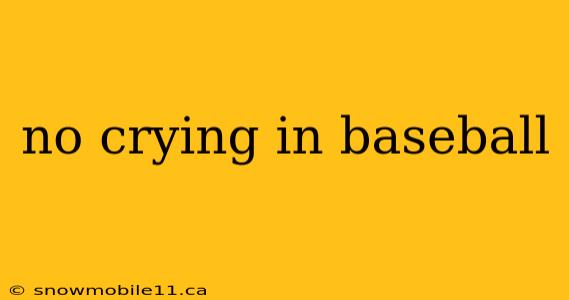 no crying in baseball