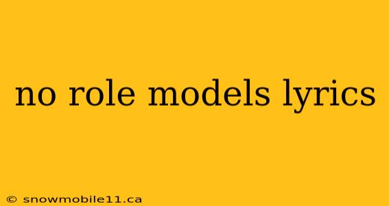 no role models lyrics