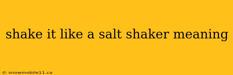 shake it like a salt shaker meaning