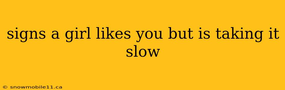 signs a girl likes you but is taking it slow