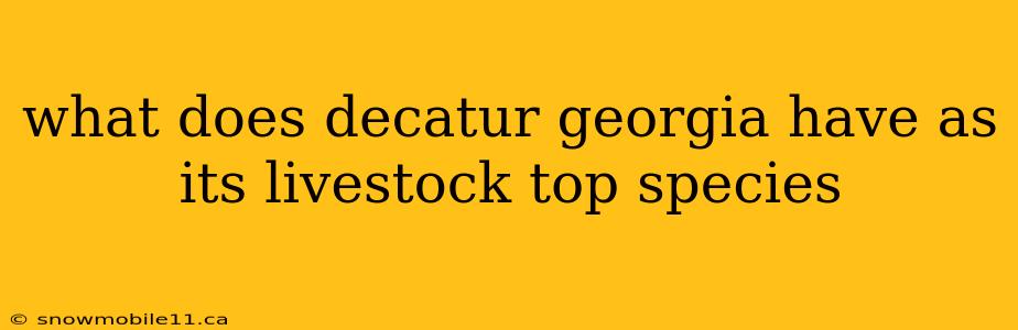 what does decatur georgia have as its livestock top species