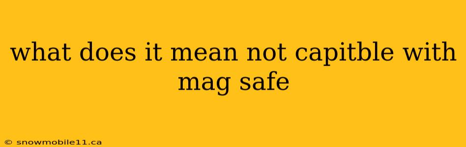 what does it mean not capitble with mag safe