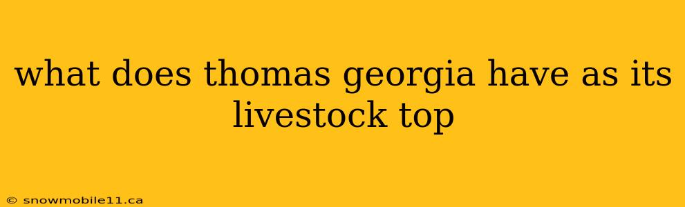 what does thomas georgia have as its livestock top