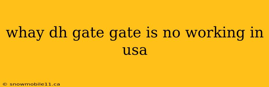 whay dh gate gate is no working in usa