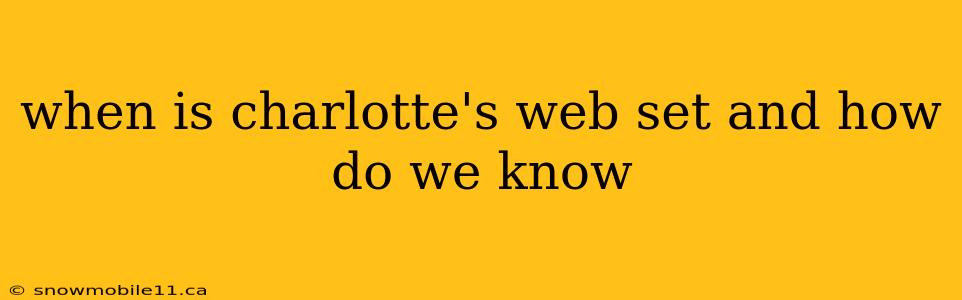 when is charlotte's web set and how do we know