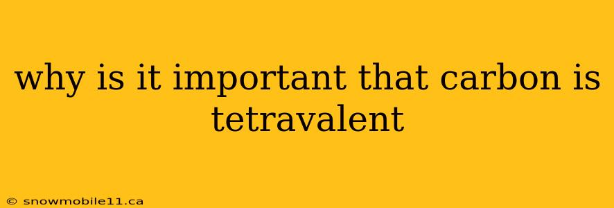 why is it important that carbon is tetravalent