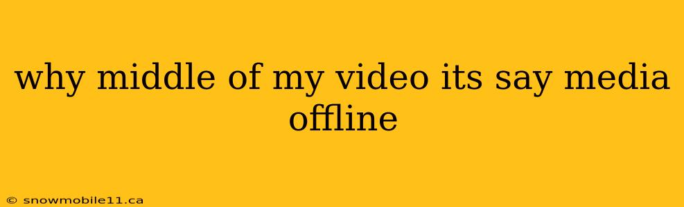 why middle of my video its say media offline